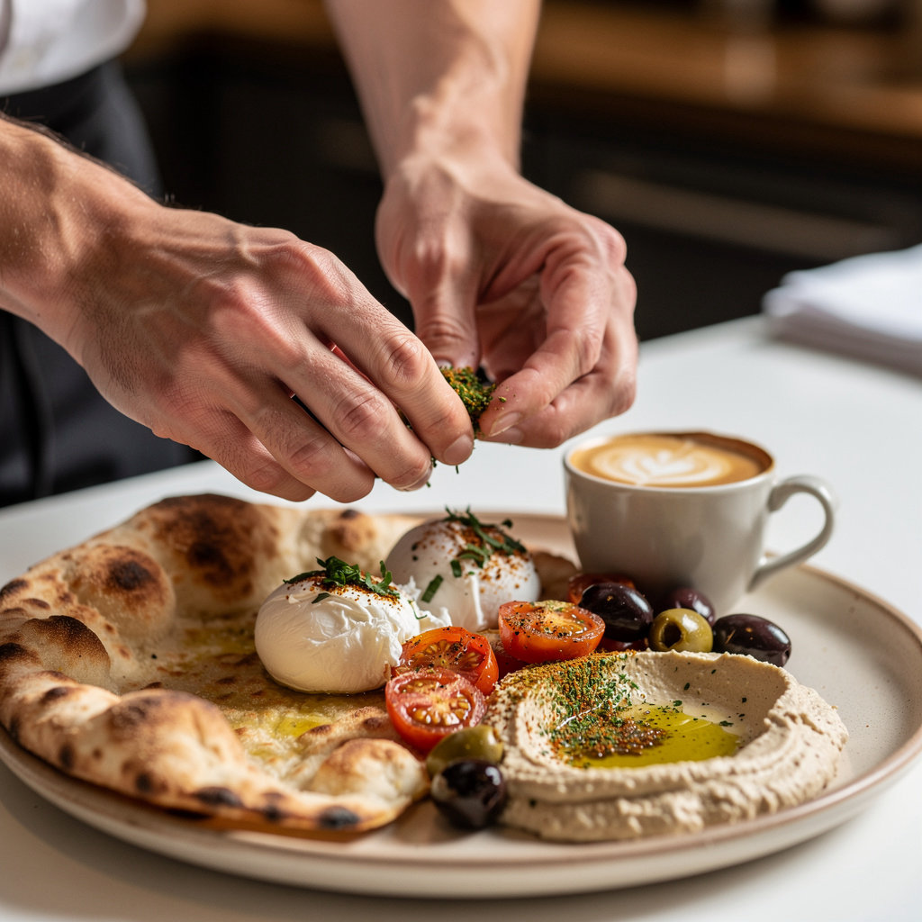 Cafe Des Amis Sheffield authentic Middle Eastern breakfast café in Meersbrook